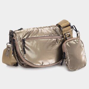 COPY - Puffer Half Moon Crossbody Bag BRONZE Purse